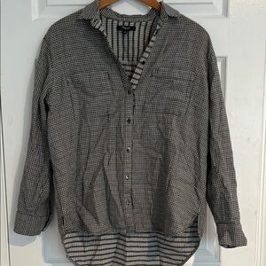 Women’s Black and White Checkered Shirt